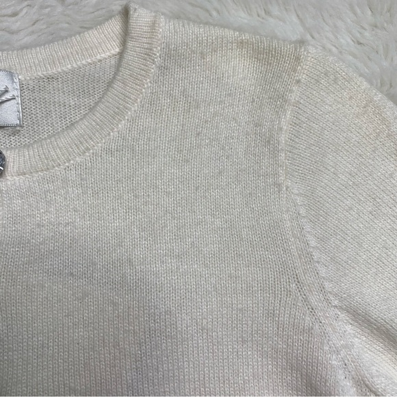 New Janie and Jack Special Occasion Girl's White Cropped Cardigan 18-24 Months - Picture 7 of 10